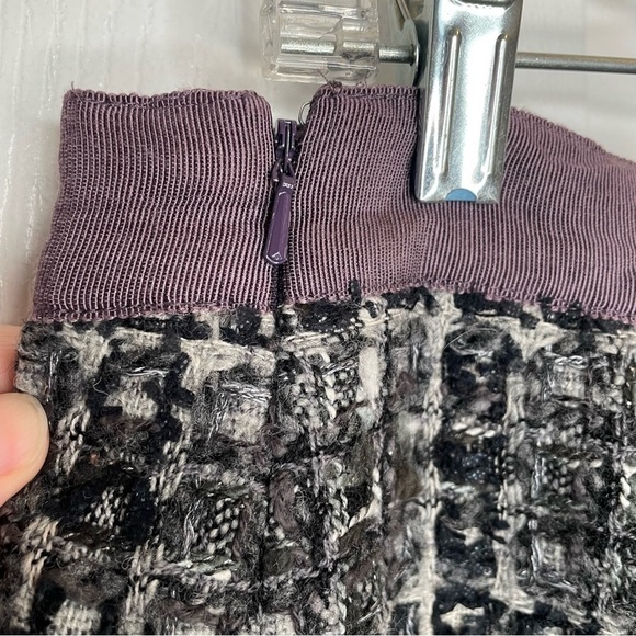Boden Limited Edition Tweed Wool Blend Boucle Mini Skirt in Black/White/Gray 10 - Picture 6 of 10